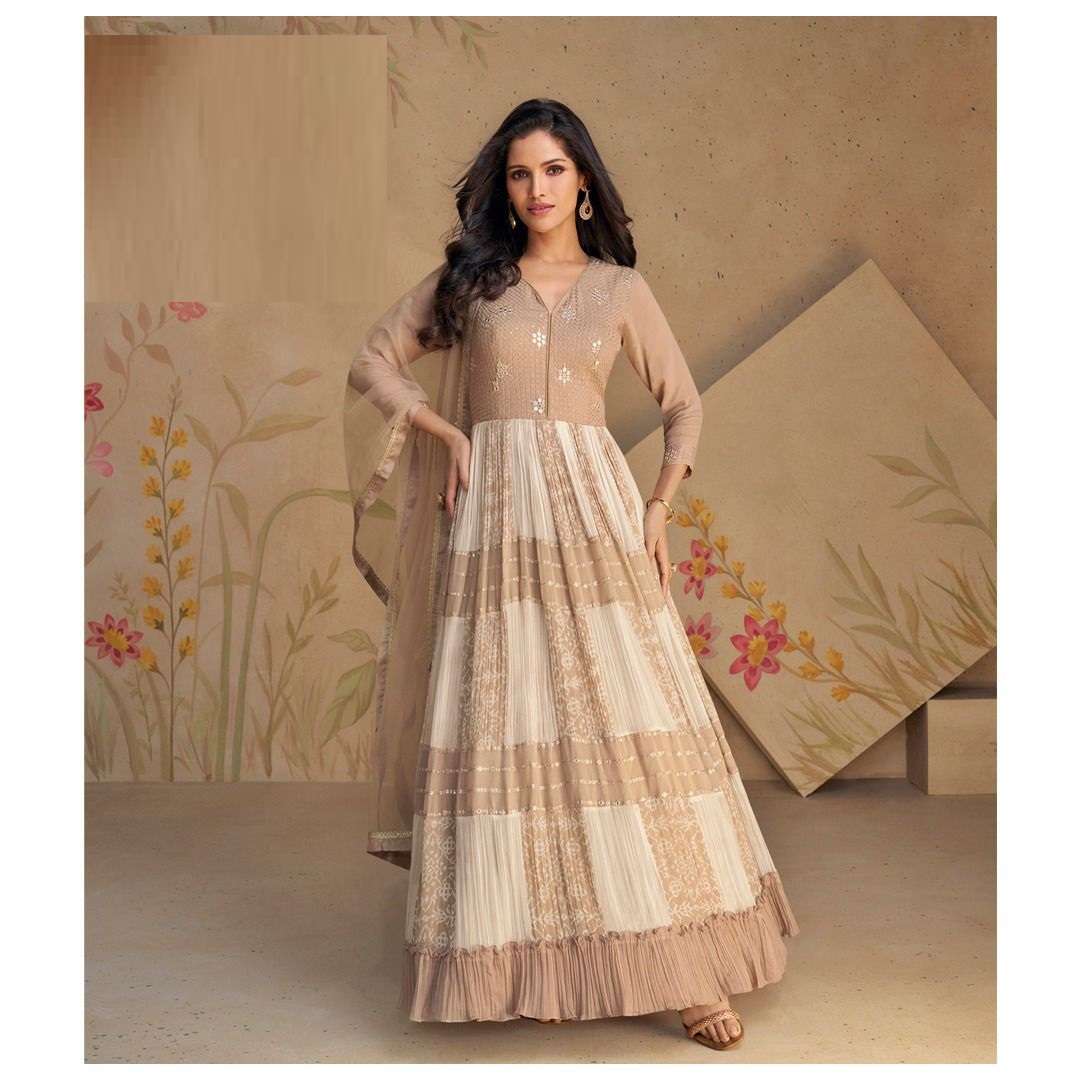 Aglow Cream Fox Georgette Embroider Work Salwar Suit | Jump Suits, Salwar suit, Casual Suits, Creative suits, Designer Suits, Palazzo Suits, Party Wear Suits, Patiala Suits, Straight Suits