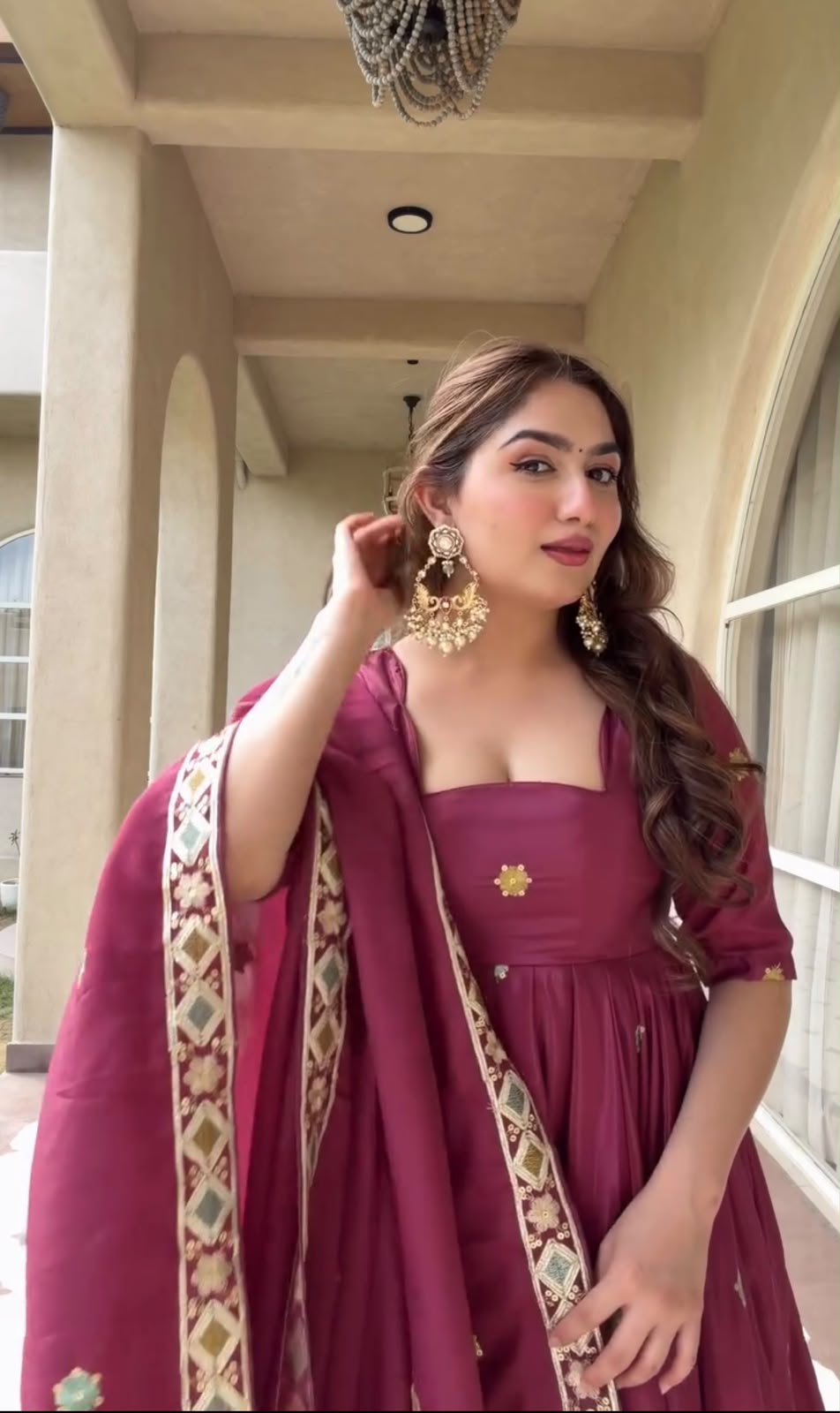 MD 3097 Red Color Natural Crep Anarkali Suit with Embroidery Work. Exclusive Offer ₹2649. Delivery 4-6 Working Days. Shop now. | Anarkali Suits, Bollywood Anarkali, Creative-Anarkali, Designer Anarkali, Embroidered Anarkali, Party Wear Anarkali