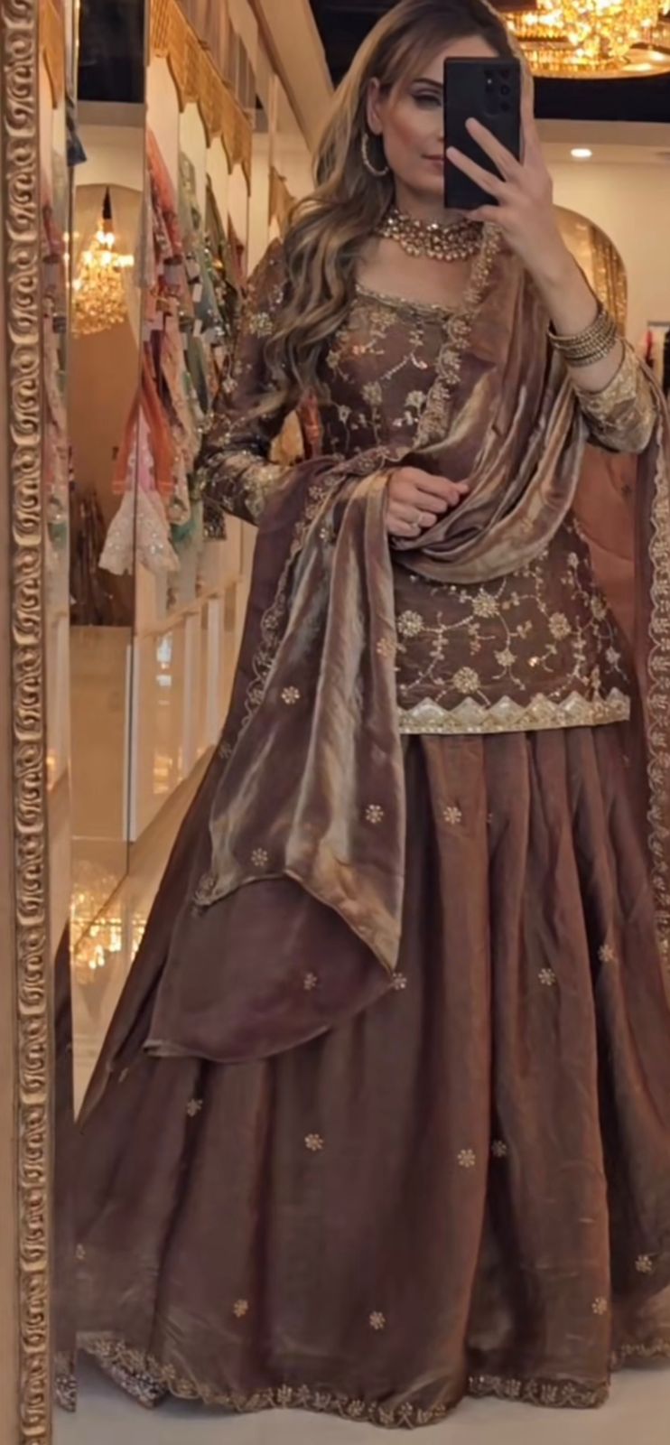 MF 473 Brown in Color Fandy Silk Designer Work Lehenga Choli . Affordable Price ₹2399. Delivery 4-6 Working Days. Shop now. | Lehenga, Bollywood Lehenga, Creative Lehenga, Designer Lehenga, Embroidered Lehenga, Party Wear Lehenga