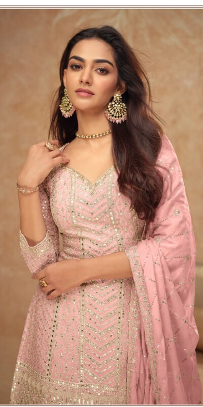 Baby Pink Chinon Sequence Work Salwar Suit | Jump Suits, Salwar suit, Casual Suits, Creative suits, Designer Suits, Palazzo Suits, Party Wear Suits, Patiala Suits, Straight Suits