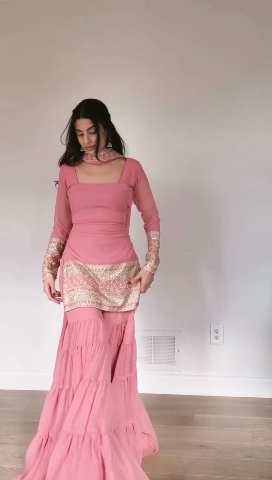Baby Pink Faux Thread Work Georgette Salwar Suit | Jump Suits, Salwar suit, Casual Suits, Creative suits, Designer Suits, Palazzo Suits, Party Wear Suits, Patiala Suits, Straight Suits