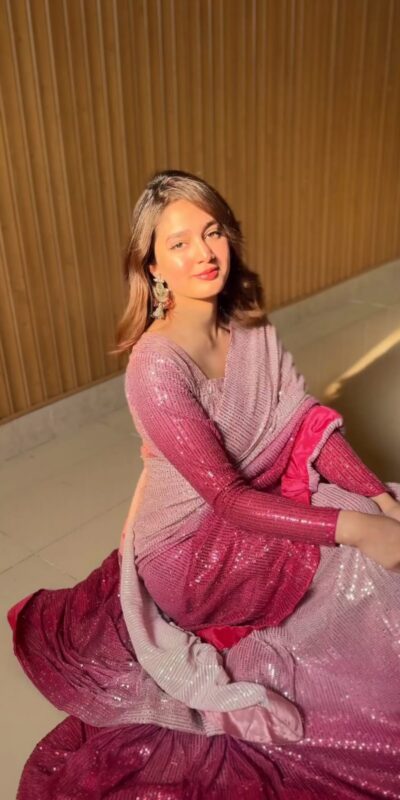 Baby Pink Sequin Embroidered Saree | Sarees, Bollywood Sarees, Creative Sarees, Designer Sarees, Embroidered Sarees, Ethnic Saree, Modern Digital sarees, Party Wear Sarees