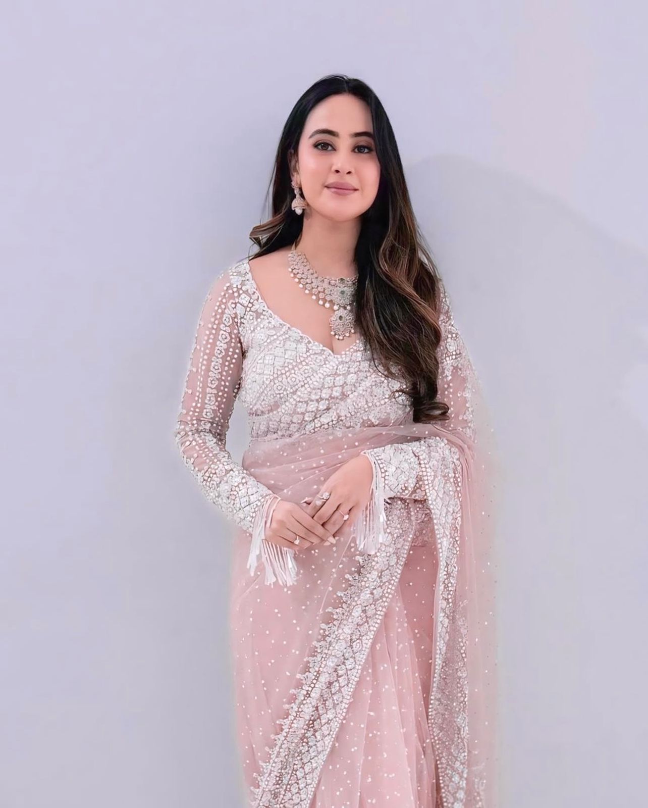 Baby Pink Soft Net Sequins Work Saree | Sarees, Bollywood Sarees, Creative Sarees, Designer Sarees, Embroidered Sarees, Ethnic Saree, Modern Digital sarees, Party Wear Sarees