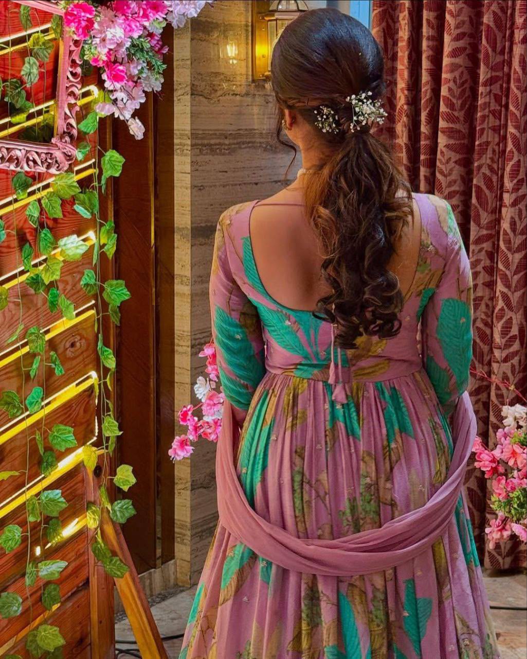 Perfect for Wedding, Party, Durga Puja, Diwali, Anniversary – ZB 5054 Pink Pink Fox Georgette Gown. Now at just ₹2149. Delivery 4-6 Working Days. Shop now. | Gowns, Bollywood Gowns, Creative Gowns, Designer Gowns, Embroidered Gowns, Party Wear Gowns