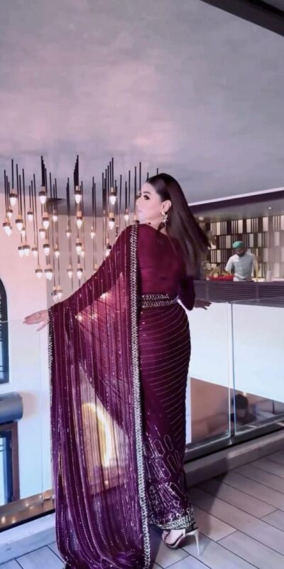 Beautiful Wine Kasturi Silk Sequins Work Saree | Sarees, Bollywood Sarees, Creative Sarees, Designer Sarees, Embroidered Sarees, Ethnic Saree, Modern Digital sarees, Party Wear Sarees