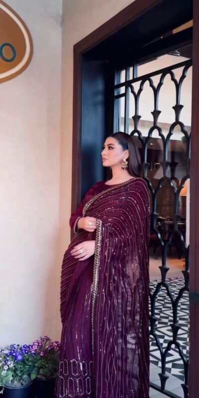 Beautiful Wine Kasturi Silk Sequins Work Saree | Sarees, Bollywood Sarees, Creative Sarees, Designer Sarees, Embroidered Sarees, Ethnic Saree, Modern Digital sarees, Party Wear Sarees