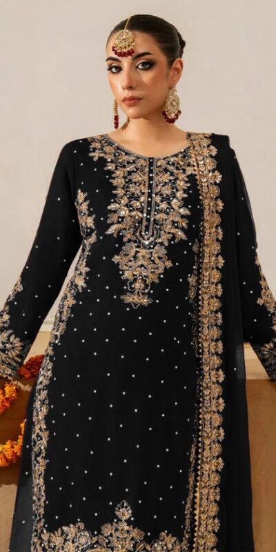 Black Faux Georgette Lace Work Salwar Suit | Jump Suits, Salwar suit, Casual Suits, Creative suits, Designer Suits, Palazzo Suits, Party Wear Suits, Patiala Suits, Straight Suits