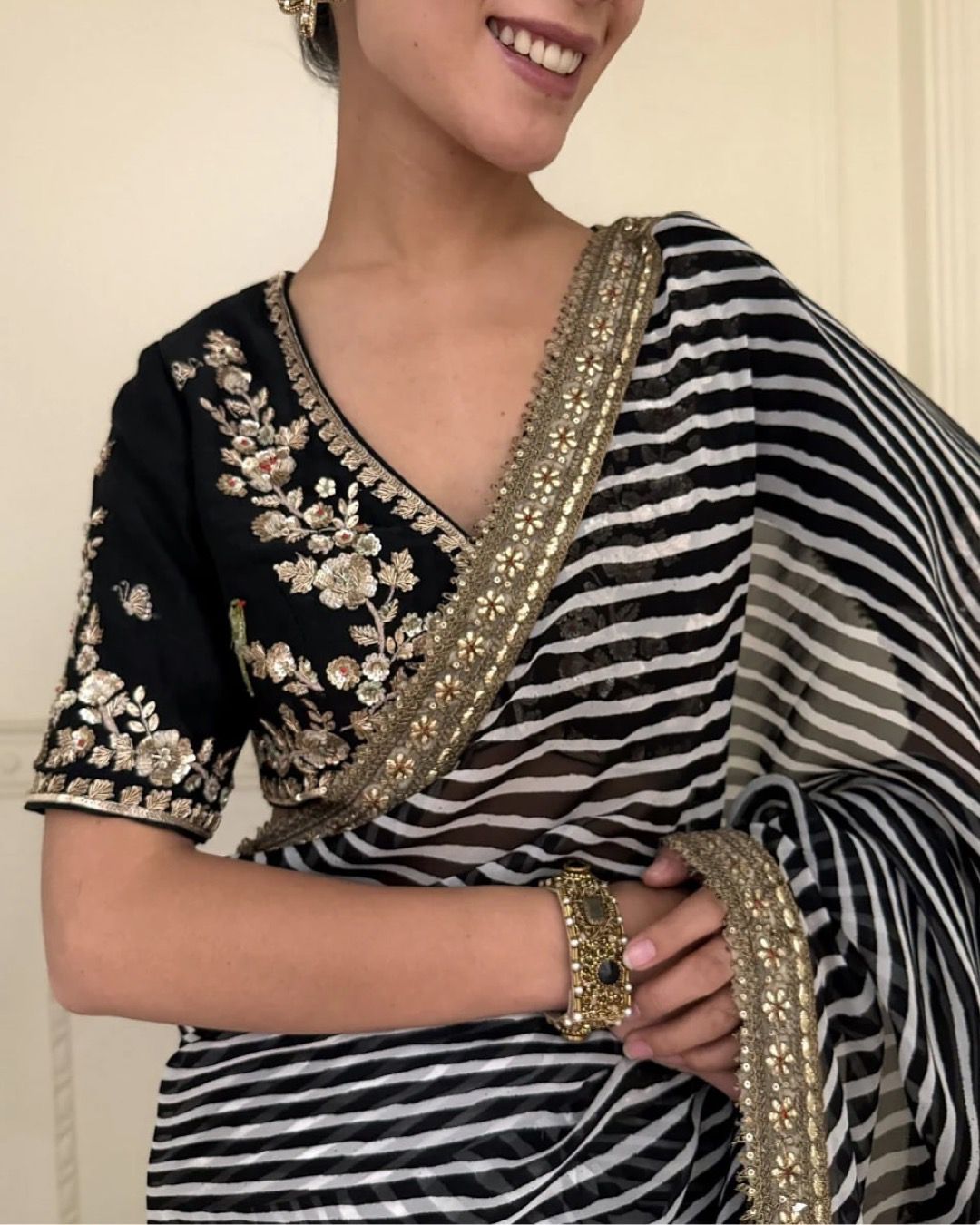 Black Faux Georgette Sequence Work Saree | Sarees, Bollywood Sarees, Creative Sarees, Designer Sarees, Embroidered Sarees, Ethnic Saree, Modern Digital sarees, Party Wear Sarees