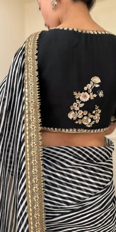 Black Faux Georgette Sequence Work Saree | Sarees, Bollywood Sarees, Creative Sarees, Designer Sarees, Embroidered Sarees, Ethnic Saree, Modern Digital sarees, Party Wear Sarees