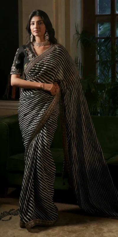 Black Faux Georgette Sequence Work Saree | Sarees, Bollywood Sarees, Creative Sarees, Designer Sarees, Embroidered Sarees, Ethnic Saree, Modern Digital sarees, Party Wear Sarees
