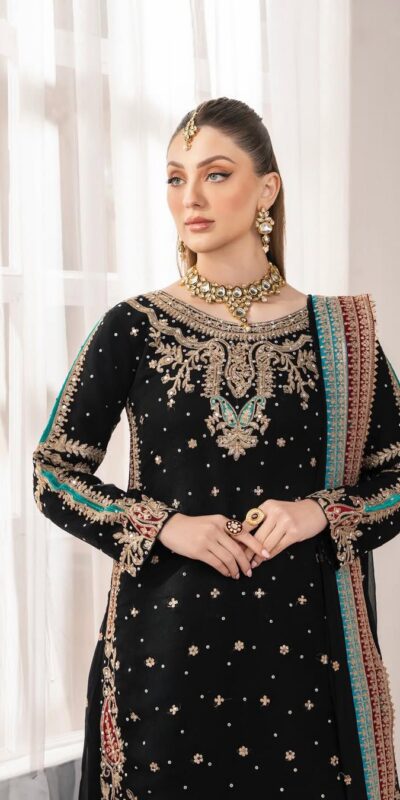 Black Fuax Georgette Mirror Work Embroidery Salwar Suit | Jump Suits, Tops & Bottoms, Track Suits, Salwar suit, Casual Suits, Creative suits, Designer Suits, Palazzo Suits, Party Wear Suits, Patiala Suits, Straight Suits, Trendy Wear
