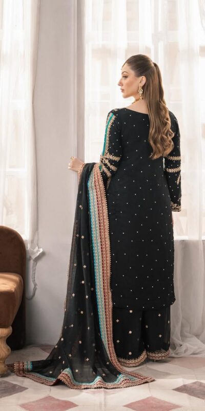 Black Fuax Georgette Mirror Work Embroidery Salwar Suit | Jump Suits, Tops & Bottoms, Track Suits, Salwar suit, Casual Suits, Creative suits, Designer Suits, Palazzo Suits, Party Wear Suits, Patiala Suits, Straight Suits, Trendy Wear