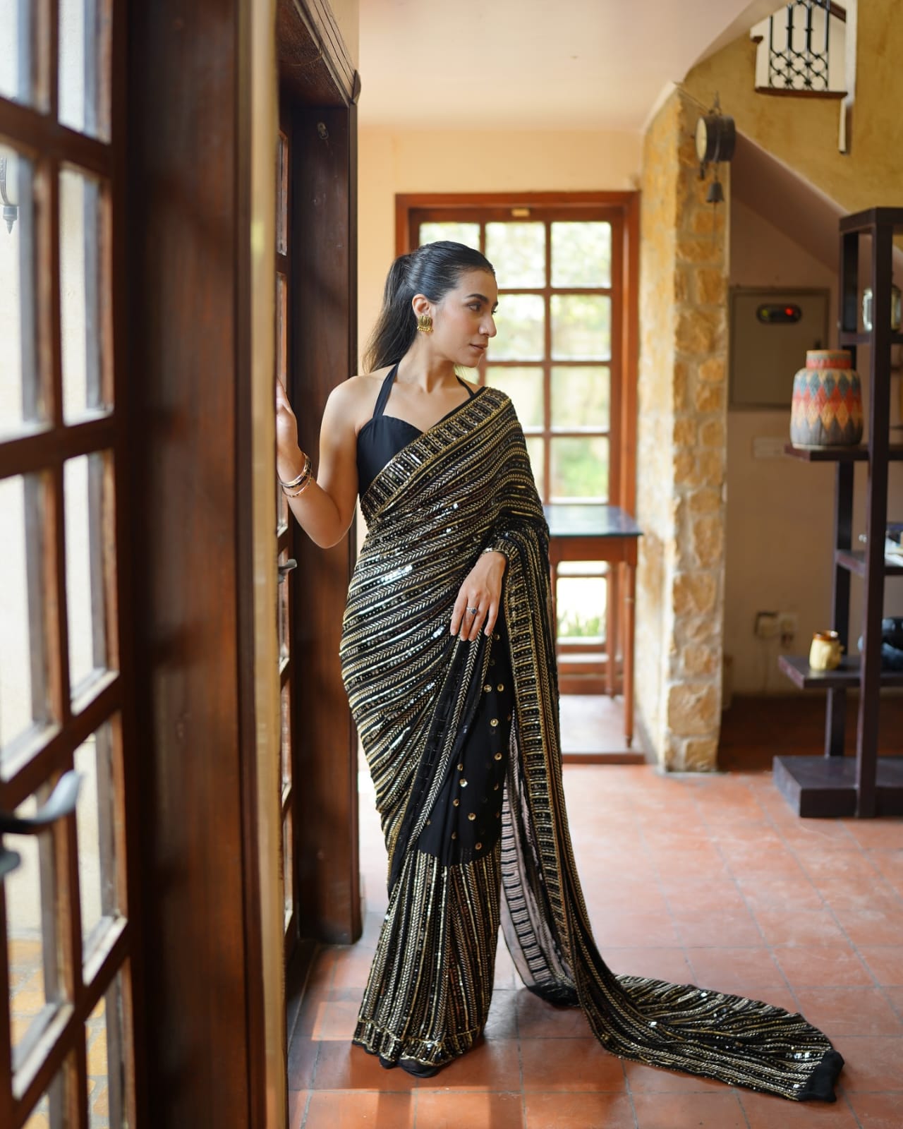 Black Georgette Embroidery Work Saree | Sarees, Bollywood Sarees, Creative Sarees, Designer Sarees, Embroidered Sarees, Ethnic Saree, Modern Digital sarees, Party Wear Sarees