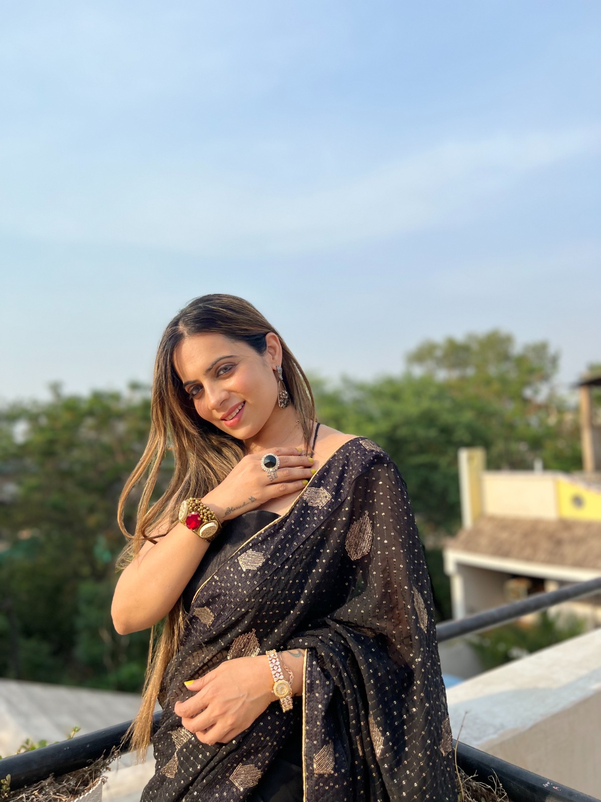 Black Georgette Sequence Lace Border Work Saree | Sarees, Bollywood Sarees, Creative Sarees, Designer Sarees, Embroidered Sarees, Ethnic Saree, Modern Digital sarees, Party Wear Sarees