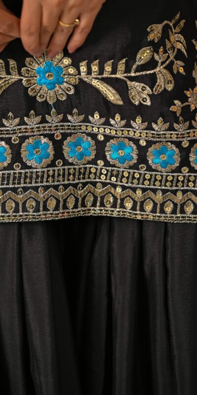 Black NC Vichitra Silk Embroidery Work Salwar Suit | Jump Suits, Salwar suit, Casual Suits, Creative suits, Designer Suits, Palazzo Suits, Party Wear Suits, Patiala Suits, Straight Suits