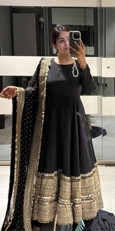 Black Roman Silk Embroidery Lace Work Gown | Gowns, Bollywood Gowns, Creative Gowns, Designer Gowns, Embroidered Gowns, Party Wear Gowns