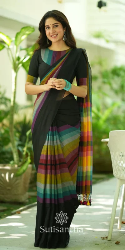 Black Soft Cotton With Digital Print Saree | Sarees, Bollywood Sarees, Creative Sarees, Designer Sarees, Embroidered Sarees, Ethnic Saree, Modern Digital sarees, Party Wear Sarees