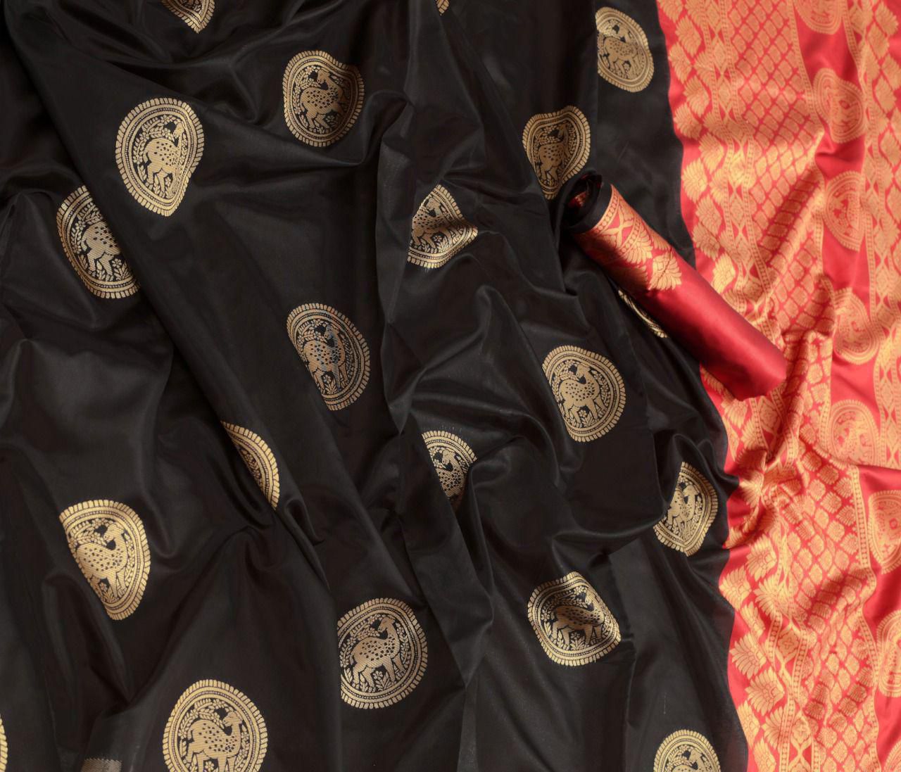 Black Soft Lichi Silk With Lace Work Saree | Sarees, Bollywood Sarees, Creative Sarees, Designer Sarees, Embroidered Sarees, Ethnic Saree, Modern Digital sarees, Party Wear Sarees