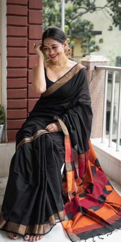 Black Soft Lilan Slab Border Work Saree | Sarees, Bollywood Sarees, Creative Sarees, Designer Sarees, Embroidered Sarees, Ethnic Saree, Modern Digital sarees, Party Wear Sarees