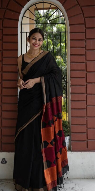 Black Soft Lilan Slab Border Work Saree | Sarees, Bollywood Sarees, Creative Sarees, Designer Sarees, Embroidered Sarees, Ethnic Saree, Modern Digital sarees, Party Wear Sarees