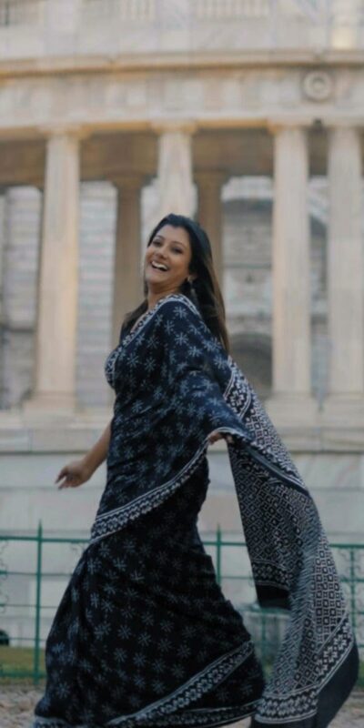 Black Soft Linen Silk Digital Print Saree | Sarees, Bollywood Sarees, Creative Sarees, Designer Sarees, Embroidered Sarees, Ethnic Saree, Modern Digital sarees, Party Wear Sarees