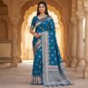 Blue Banarasi Zari Lace Work Saree | Sarees, Bollywood Sarees, Creative Sarees, Designer Sarees, Embroidered Sarees, Ethnic Saree, Modern Digital sarees, Party Wear Sarees