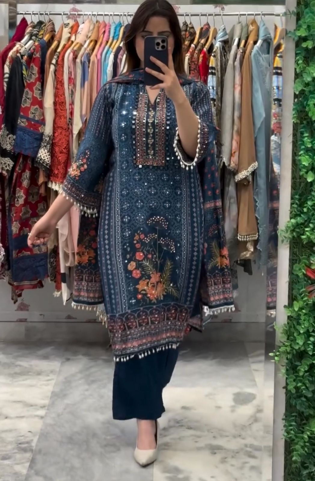 Blue Chinon With Sequence Work Salwar Suit | Jump Suits, Salwar suit, Casual Suits, Creative suits, Designer Suits, Palazzo Suits, Party Wear Suits, Patiala Suits, Straight Suits