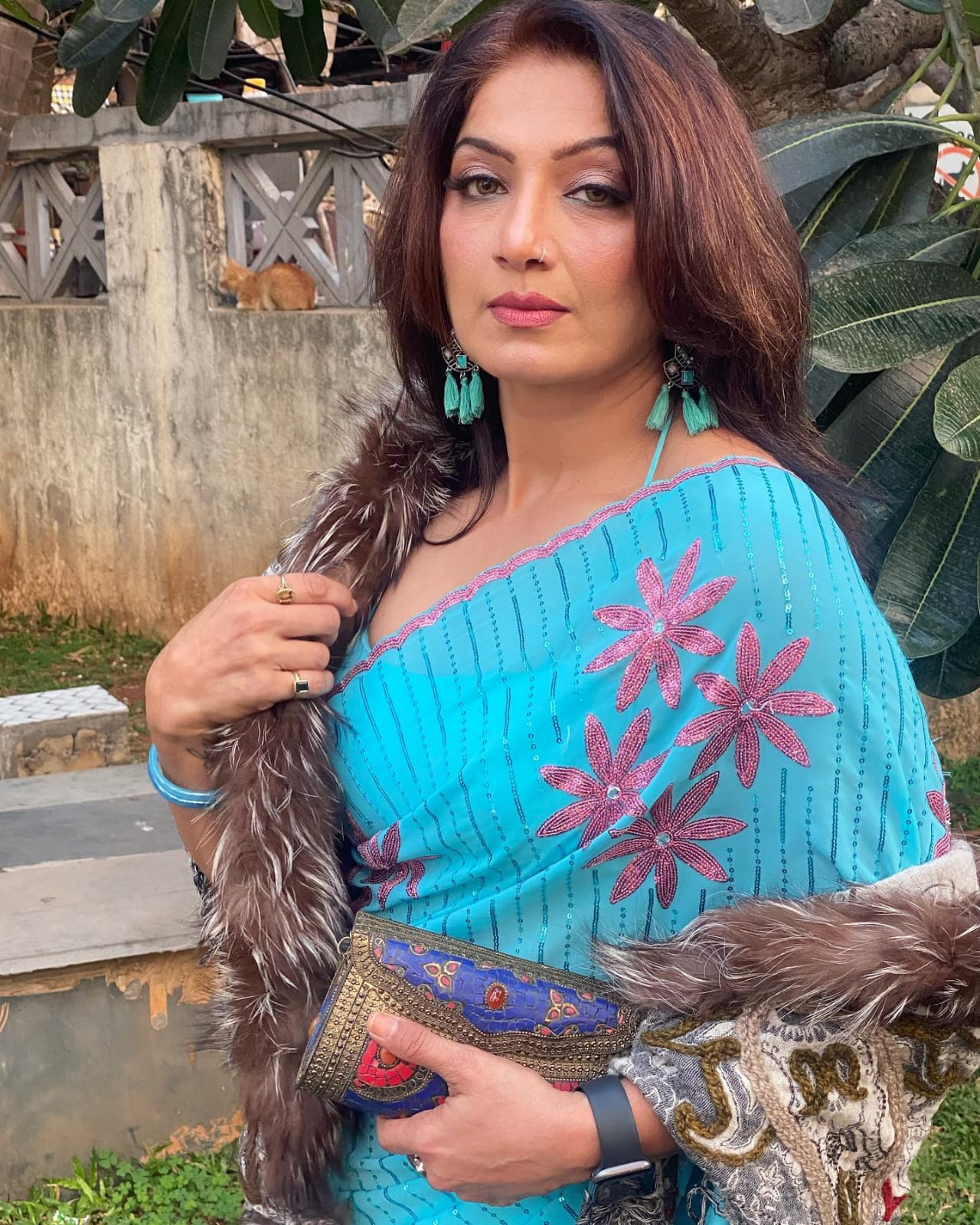 Blue Georgette Embroidery Work Saree | Sarees, Bollywood Sarees, Creative Sarees, Designer Sarees, Embroidered Sarees, Ethnic Saree, Modern Digital sarees, Party Wear Sarees