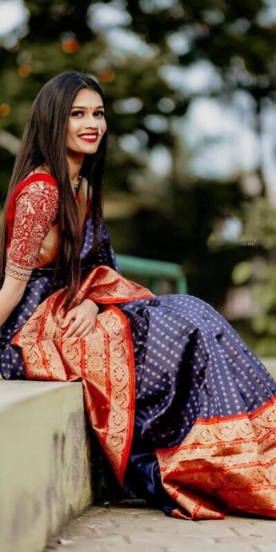 Blue Lichi Silk With Lace Work Saree | Sarees, Bollywood Sarees, Creative Sarees, Designer Sarees, Embroidered Sarees, Ethnic Saree, Modern Digital sarees, Party Wear Sarees