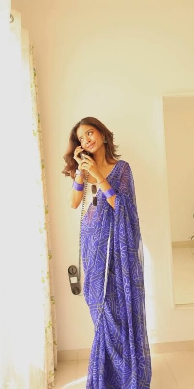 Blue Soft Georgette Silk Bandhani Design Saree | Sarees, Bollywood Sarees, Creative Sarees, Designer Sarees, Embroidered Sarees, Ethnic Saree, Modern Digital sarees, Party Wear Sarees