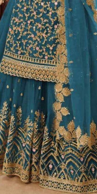 Blue Soft Net With Embroidery Work Salwar Suit | Jump Suits, Salwar suit, Casual Suits, Creative suits, Designer Suits, Palazzo Suits, Party Wear Suits, Patiala Suits, Straight Suits