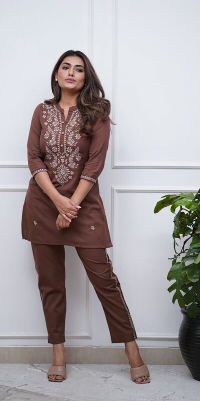 Brown Rayon Embroidery Work Salwar Suit | Jump Suits, Salwar suit, Casual Suits, Creative suits, Designer Suits, Palazzo Suits, Party Wear Suits, Patiala Suits, Straight Suits
