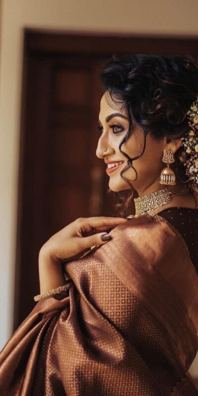 Brown Soft Lichi Silk Lace Work Saree | Sarees, Bollywood Sarees, Creative Sarees, Designer Sarees, Embroidered Sarees, Ethnic Saree, Modern Digital sarees, Party Wear Sarees
