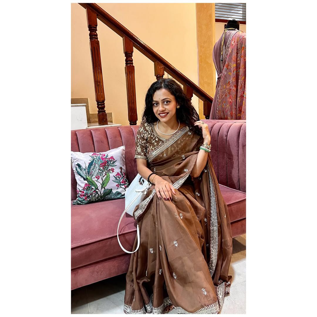 Brown Soft Organza Zari Embroidery Work Saree | Sarees, Bollywood Sarees, Creative Sarees, Designer Sarees, Embroidered Sarees, Ethnic Saree, Modern Digital sarees, Party Wear Sarees
