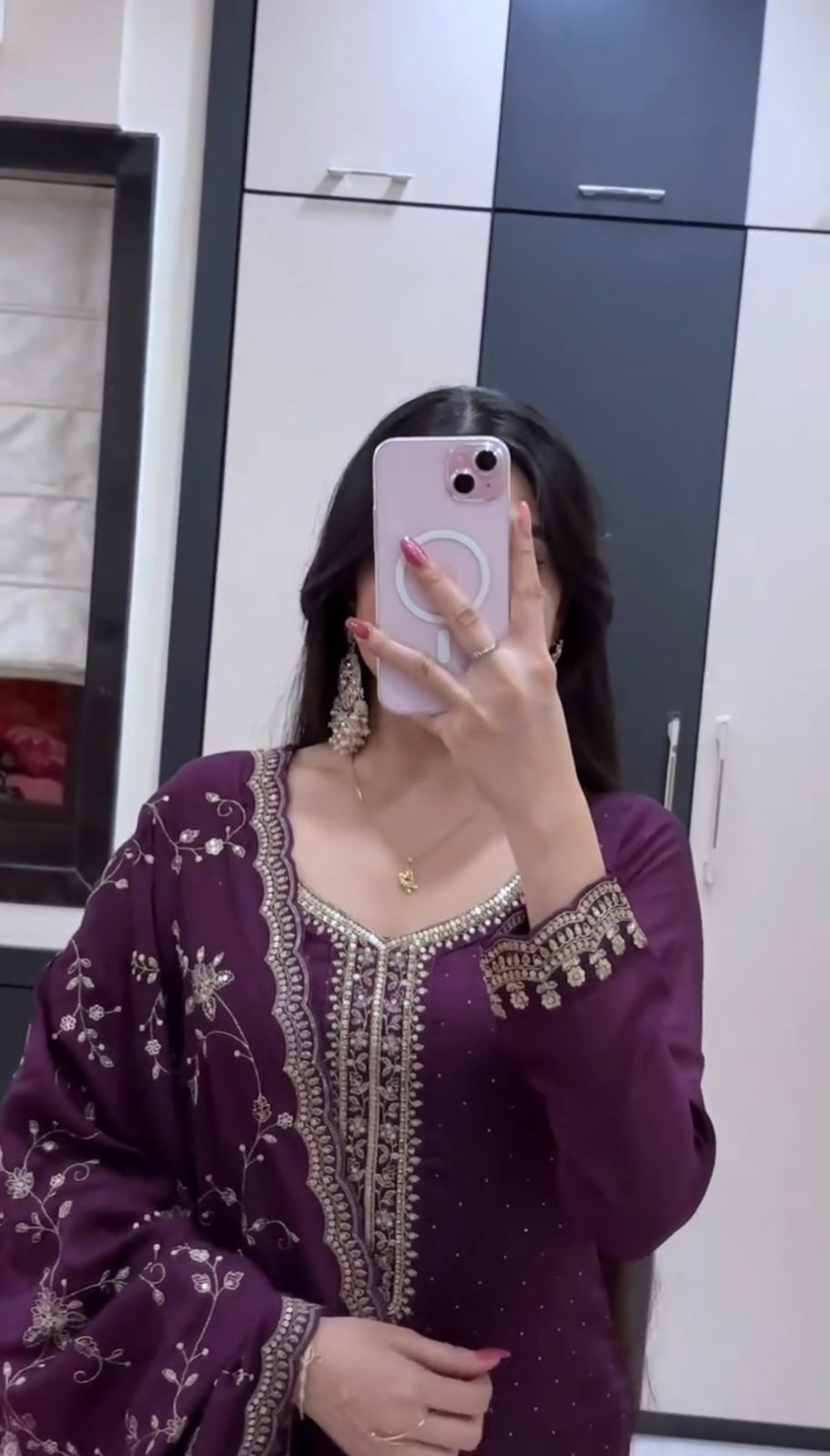 JF 048 Wine Color Georgette Salwar Suit with Designer Work. Affordable Price ₹2149. Delivery 4-6 Working Days. Online Shop now. | Jump Suits, Salwar suit, Casual Suits, Creative suits, Designer Suits, Palazzo Suits, Party Wear Suits, Patiala Suits, Straight Suits