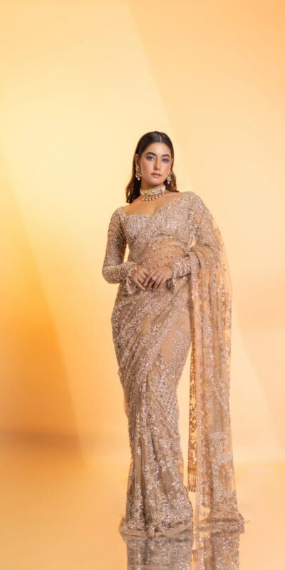 Cream Butterfly Net Sequence Saree | Sarees, Bollywood Sarees, Creative Sarees, Designer Sarees, Embroidered Sarees, Ethnic Saree, Modern Digital sarees, Party Wear Sarees
