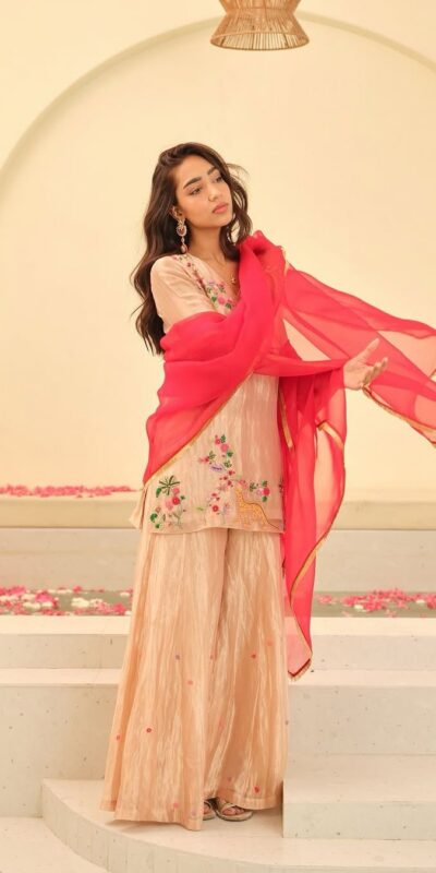 Cream Fendi With Embroidery Work Salwar Suit | Jump Suits, Salwar suit, Casual Suits, Creative suits, Designer Suits, Palazzo Suits, Party Wear Suits, Patiala Suits, Straight Suits
