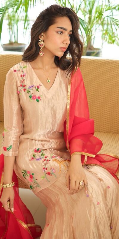 Cream Fendi With Embroidery Work Salwar Suit | Jump Suits, Salwar suit, Casual Suits, Creative suits, Designer Suits, Palazzo Suits, Party Wear Suits, Patiala Suits, Straight Suits