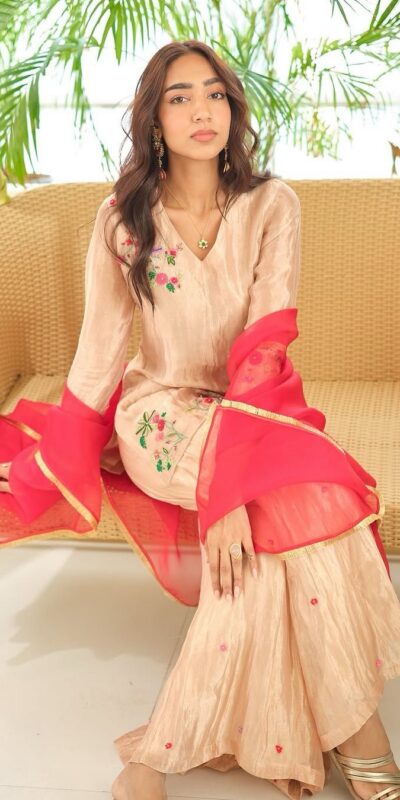 Cream Fendi With Embroidery Work Salwar Suit | Jump Suits, Salwar suit, Casual Suits, Creative suits, Designer Suits, Palazzo Suits, Party Wear Suits, Patiala Suits, Straight Suits
