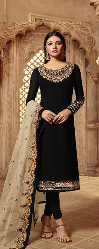 Cream Satin Georgette Stone Work Salwar Suit | Jump Suits, Salwar suit, Casual Suits, Creative suits, Designer Suits, Palazzo Suits, Party Wear Suits, Patiala Suits, Straight Suits