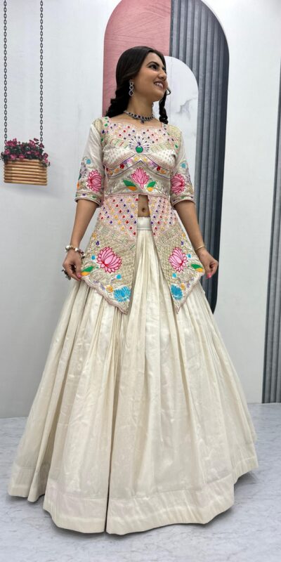 Cream Simar Cosmos Embroidery Work Lehenga Choli | Lehenga, Bollywood Lehenga, Creative Lehenga, Designer Lehenga, Embroidered Lehenga, Party Wear Lehenga