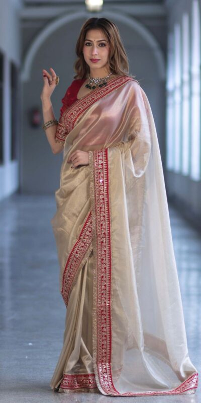 Cream Soft Twil Net Embroidery Work Saree | Sarees, Bollywood Sarees, Creative Sarees, Designer Sarees, Embroidered Sarees, Ethnic Saree, Modern Digital sarees, Party Wear Sarees