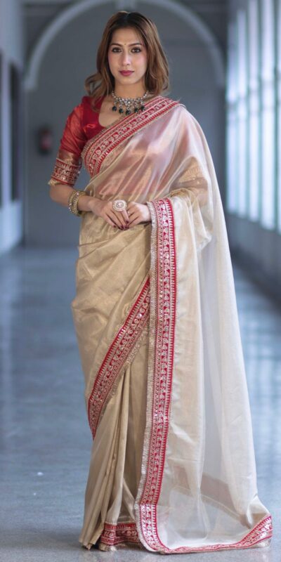 Cream Soft Twil Net Embroidery Work Saree | Sarees, Bollywood Sarees, Creative Sarees, Designer Sarees, Embroidered Sarees, Ethnic Saree, Modern Digital sarees, Party Wear Sarees