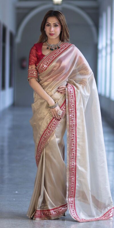 Cream Soft Twil Net Embroidery Work Saree | Sarees, Bollywood Sarees, Creative Sarees, Designer Sarees, Embroidered Sarees, Ethnic Saree, Modern Digital sarees, Party Wear Sarees