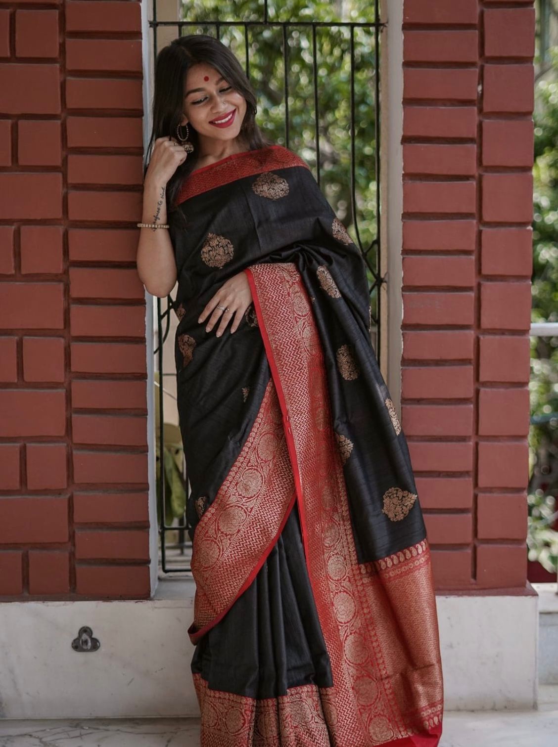 Dazzling Black Lichi Silk Jacquard Work Saree | Sarees, Bollywood Sarees, Creative Sarees, Designer Sarees, Embroidered Sarees, Ethnic Saree, Modern Digital sarees, Party Wear Sarees