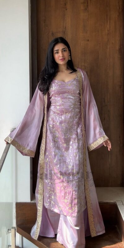 Dazzling Lavender Zimmy Silk Embroider Work Salwar Suit | Jump Suits, Salwar suit, Casual Suits, Creative suits, Designer Suits, Palazzo Suits, Party Wear Suits, Patiala Suits, Straight Suits