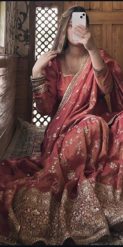 Dazzling Peach Chinon Silk Embroidery Work Salwar Suit | Jump Suits, Salwar suit, Casual Suits, Creative suits, Designer Suits, Palazzo Suits, Party Wear Suits, Patiala Suits, Straight Suits