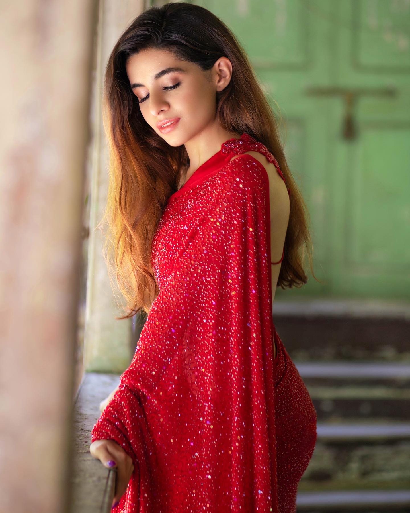 Divinely Red Brand Sequins Embellished Saree | Sarees, Bollywood Sarees, Creative Sarees, Designer Sarees, Embroidered Sarees, Ethnic Saree, Party Wear Sarees