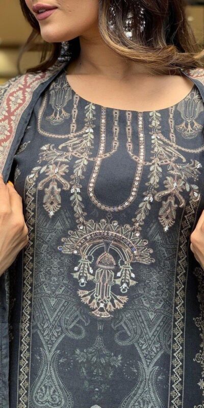 Elegant Black Maslin Digital Prints Salwar Suit | Jump Suits, Salwar suit, Casual Suits, Creative suits, Designer Suits, Palazzo Suits, Party Wear Suits, Patiala Suits, Straight Suits