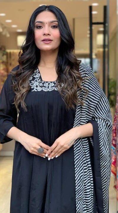 Elegant Black Maslin Mirror Work Salwar Suit | Jump Suits, Salwar suit, Casual Suits, Creative suits, Designer Suits, Palazzo Suits, Party Wear Suits, Patiala Suits, Straight Suits